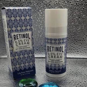 LilyAna Naturals Retinol .5% eye cream anti aging moisturizer NIB Sealed